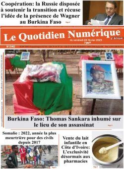 Quotidien Numerique d’Afrique – 24 fevrier 2023