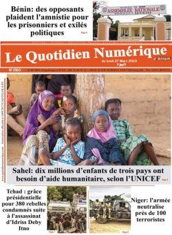 Quotidien Numerique d’Afrique – 27 mars 2023