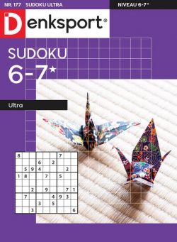 Denksport Sudoku 6-7 ultra – 20 april 2023