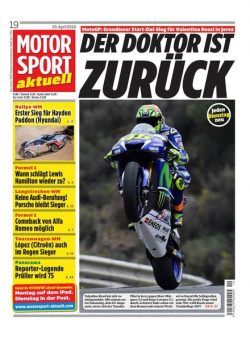 MOTORSPORT aktuell – 27 April 2016