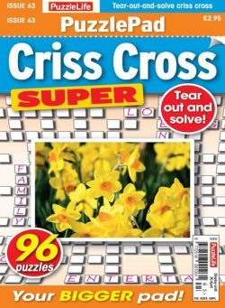 PuzzleLife PuzzlePad Criss Cross Super – 23 March 2023