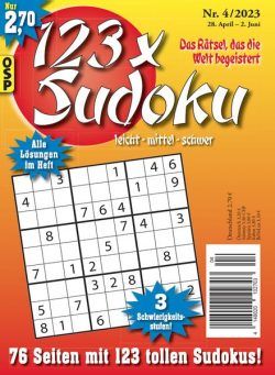 123 x Sudoku – Nr 4 2023