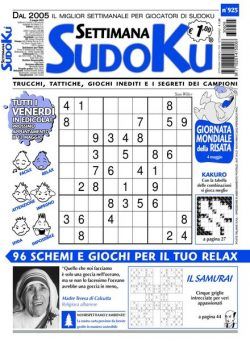 Settimana Sudoku – 03 maggio 2023