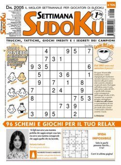 Settimana Sudoku – 10 maggio 2023