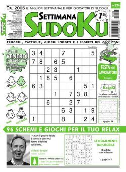 Settimana Sudoku – 26 aprile 2023