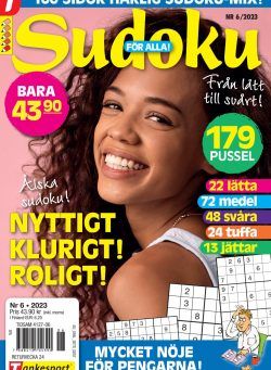 Sudoku fOr alla – 16 maj 2023