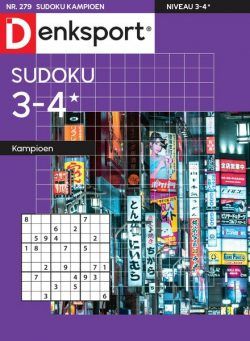 Denksport Sudoku 3-4 kampioen – 01 juni 2023