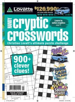 Lovatts Handy Cryptic – July 2023