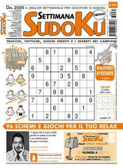 Settimana Sudoku – 14 giugno 2023