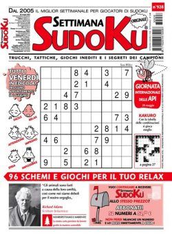 Settimana Sudoku – 24 maggio 2023