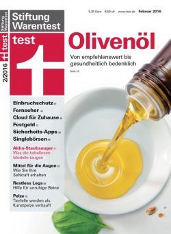 Stiftung Warentest Test – Februar 2016