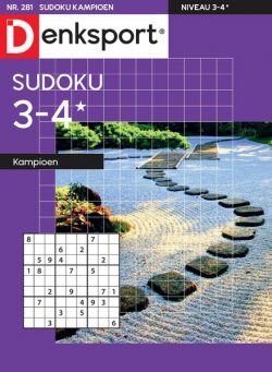 Denksport Sudoku 3-4 kampioen – 13 juli 2023