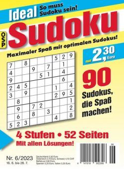 Ideal Sudoku – Nr 6 2023