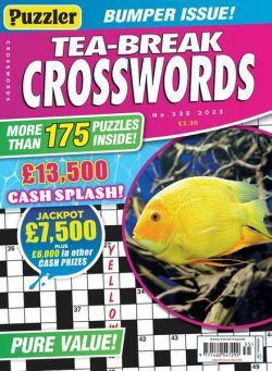 Puzzler Tea-Break Crosswords – July 2023