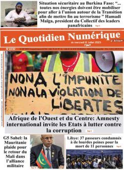 Quotidien Numerique d’Afrique – 12 juillet 2023