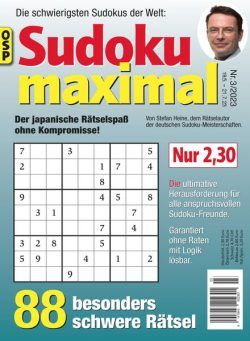 Sudoku Maximal – Nr 3 2023