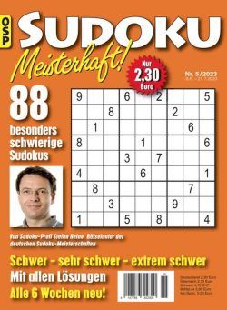 Sudoku Meisterhaft – Nr 5 2023