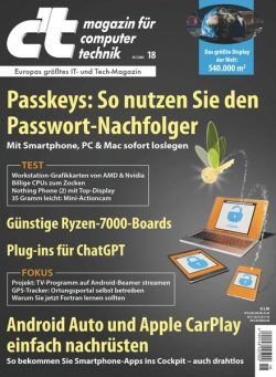 c’t Magazin fur Computertechnik – 28 Juli 2023