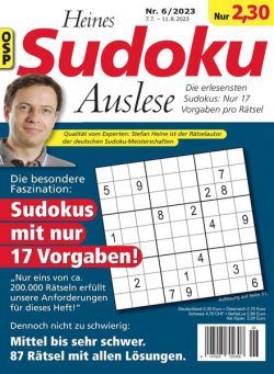 Heines Sudoku Auslese – Nr 6 2023