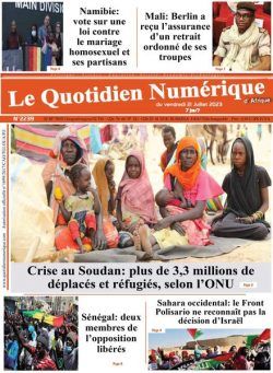 Quotidien Numerique d’Afrique – 21 juillet 2023