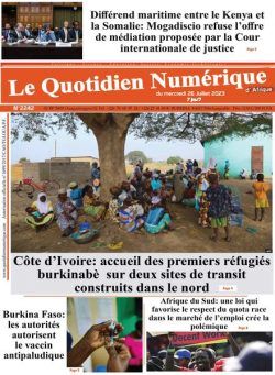 Quotidien Numerique d’Afrique – 26 juillet 2023