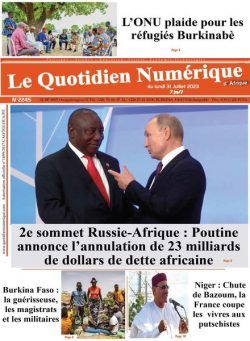 Quotidien Numerique d’Afrique – 31 juillet 2023