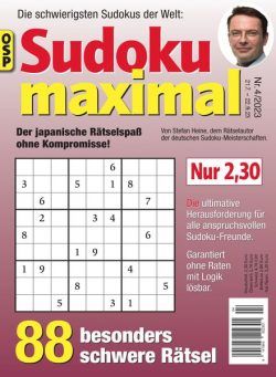 Sudoku Maximal – Nr 4 2023