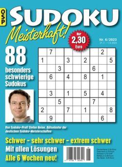 Sudoku Meisterhaft – Nr 6 2023