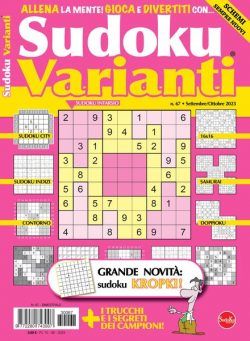 Sudoku Varianti – Settembre-Ottobre 2023