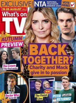 What’s on TV – 19 August 2023