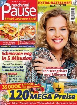 Mach mal Pause – 30 August 2023