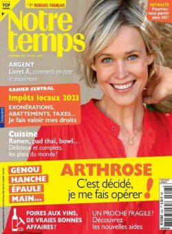 Notre Temps – Octobre 2023