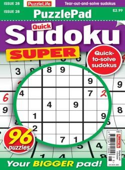 PuzzleLife PuzzlePad Sudoku Super – Issue 28 – September 2023