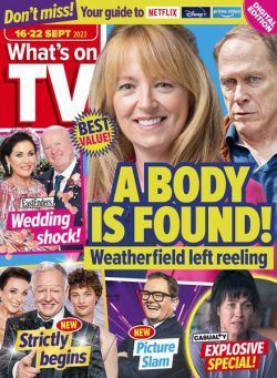 What’s on TV – 16 September 2023