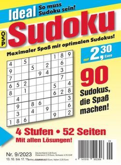 Ideal Sudoku – N 9 2023