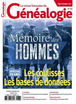 La Revue francaise de Genealogie – Octobre-Novembre 2023