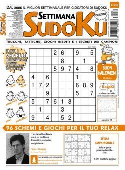 Settimana Sudoku – 27 Ottobre 2023