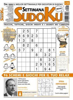 Settimana Sudoku – 29 Settembre 2023