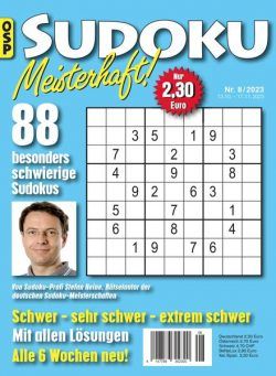 Sudoku Meisterhaft – N 8 2023