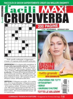 Facili Cruciverba – Novembre 2023 – Gennaio 2024