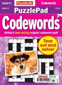 PuzzleLife PuzzlePad Codewords – Issue 91 – 2 November 2023