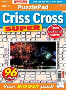 PuzzleLife PuzzlePad Criss Cross Super – Issue 71 – 2 November 2023