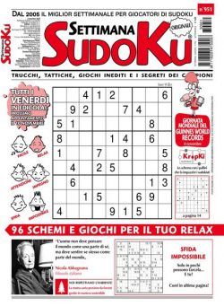 Settimana Sudoku – 3 Novembre 2023