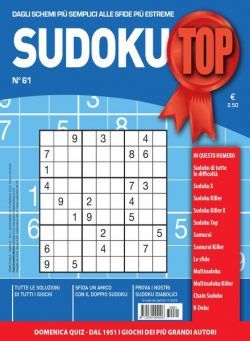 Sudoku Top – 3 Novembre 2023