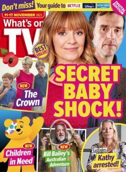 What’s on TV – 11 November 2023