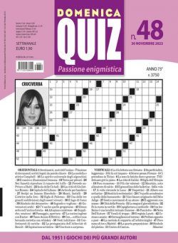 Domenica Quiz – 30 Novembre 2023