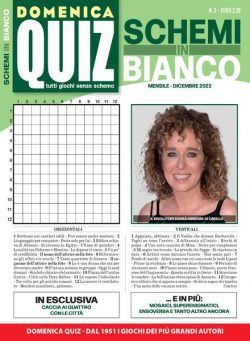 Domenica Quiz Schemi in Bianco – Dicembre 2023