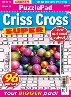 PuzzleLife PuzzlePad Criss Cross Super – November 2023