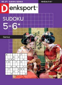 Denksport Sudoku 5-6 genius – 4 Januari 2024