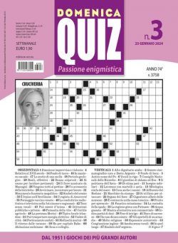 Domenica Quiz – 25 Gennaio 2024